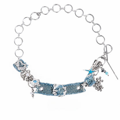 Dopamine Color Treasure Denim Choker