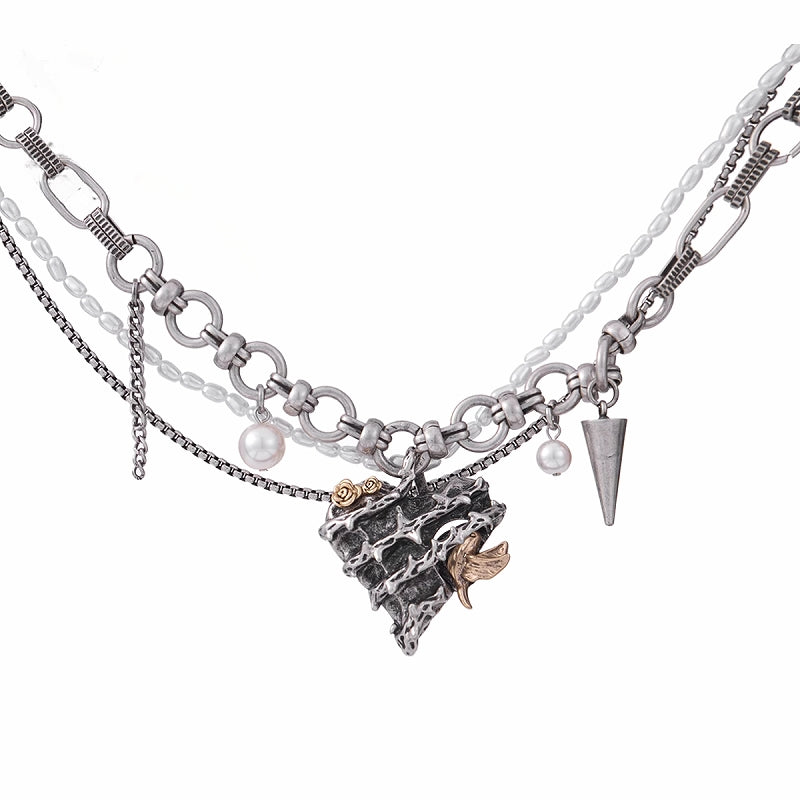 Thorn Love Rose Layer Necklace