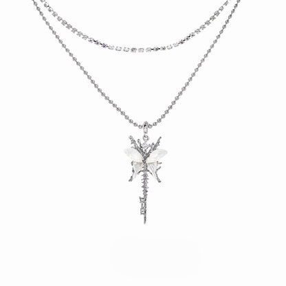 Butterfly Skeleton Layer Necklace