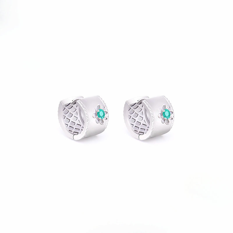 Ice Flower Blue Earrings