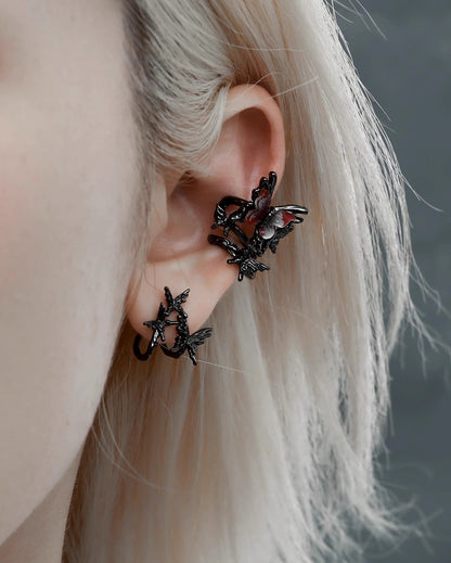 Butterfly and Lonely Lamp Earrings