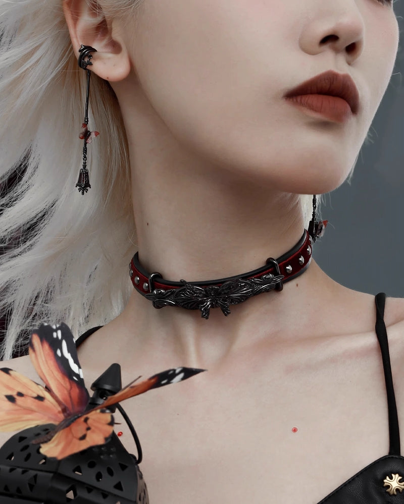 Butterfly and Lonely Lamp Choker & Necklace