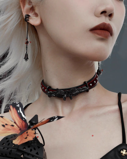 Butterfly and Lonely Lamp Choker & Necklace