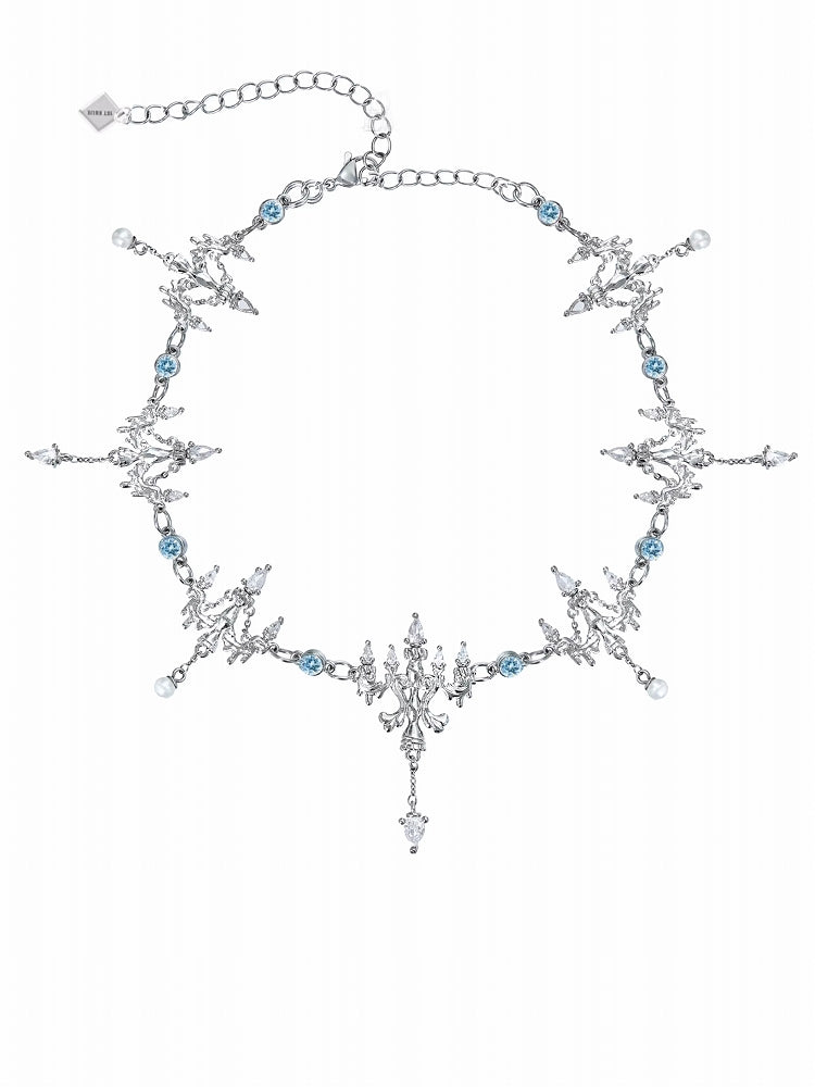 Crystal Chandelier Tassel Necklace