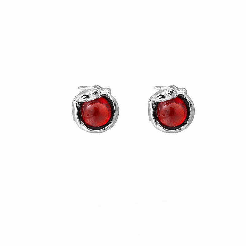 Dragon Red Earrings