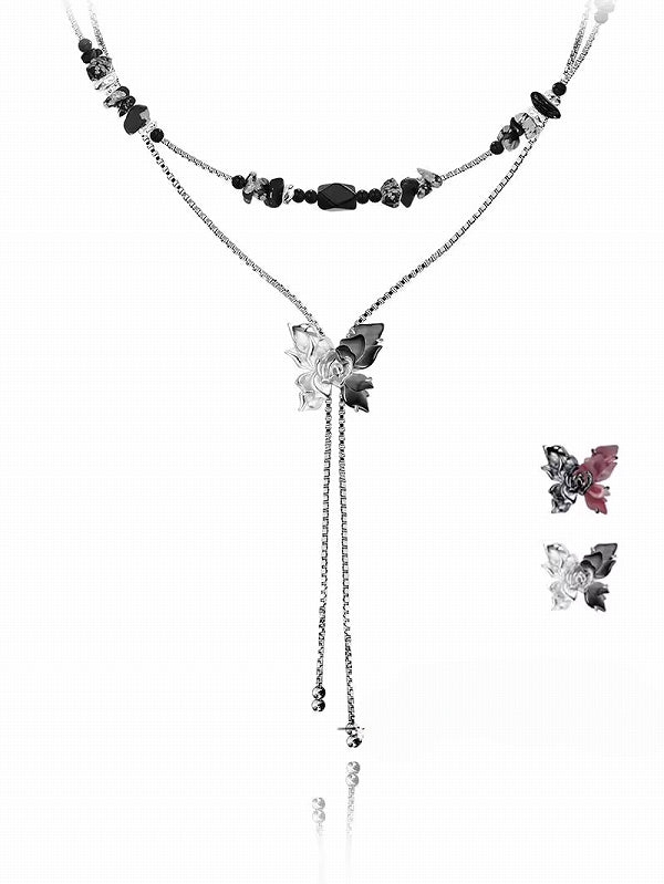 Butterfly Dance Layer Necklace 01