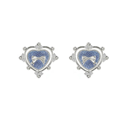 Denim Love Blue Earrings