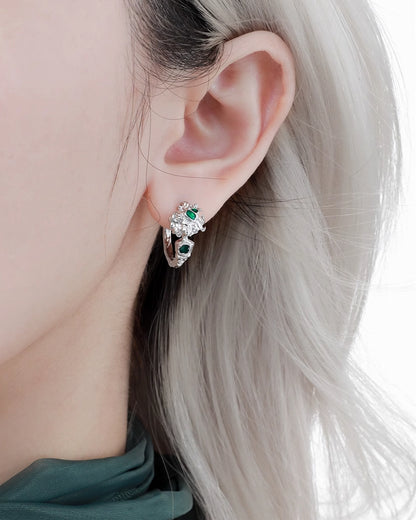 Medusa Green Earrings