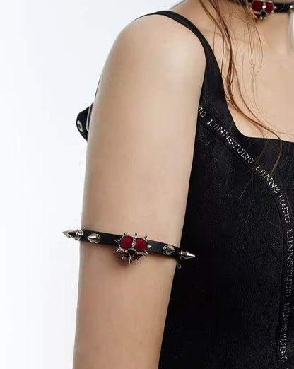 Evil Girl Red Heart Arm Bracelet