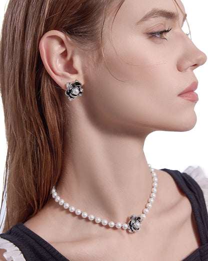 Elegance Female Camellia Earrings