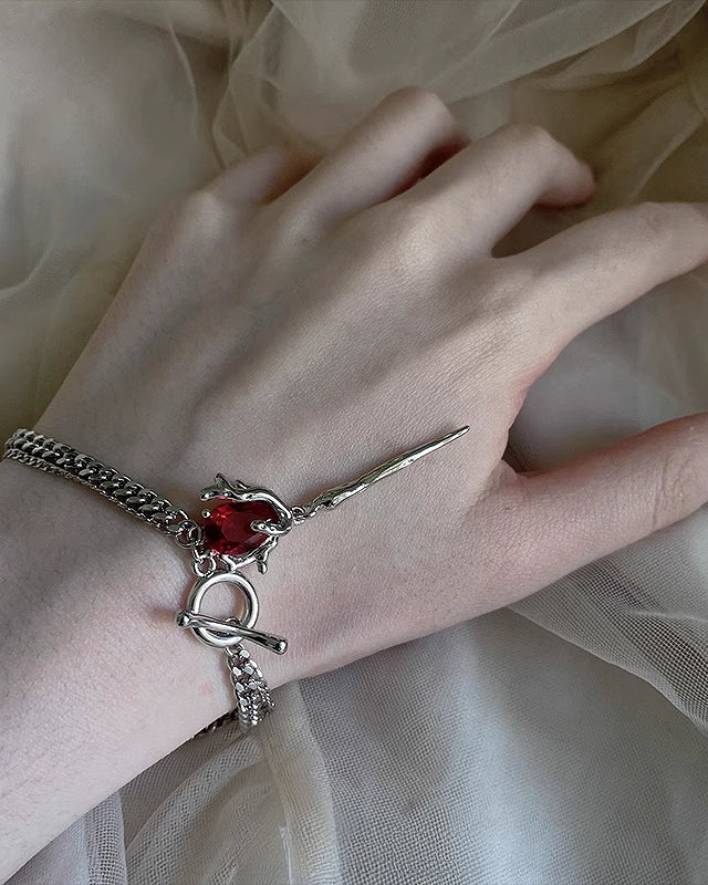 Red Rose Double Layer Bracelet