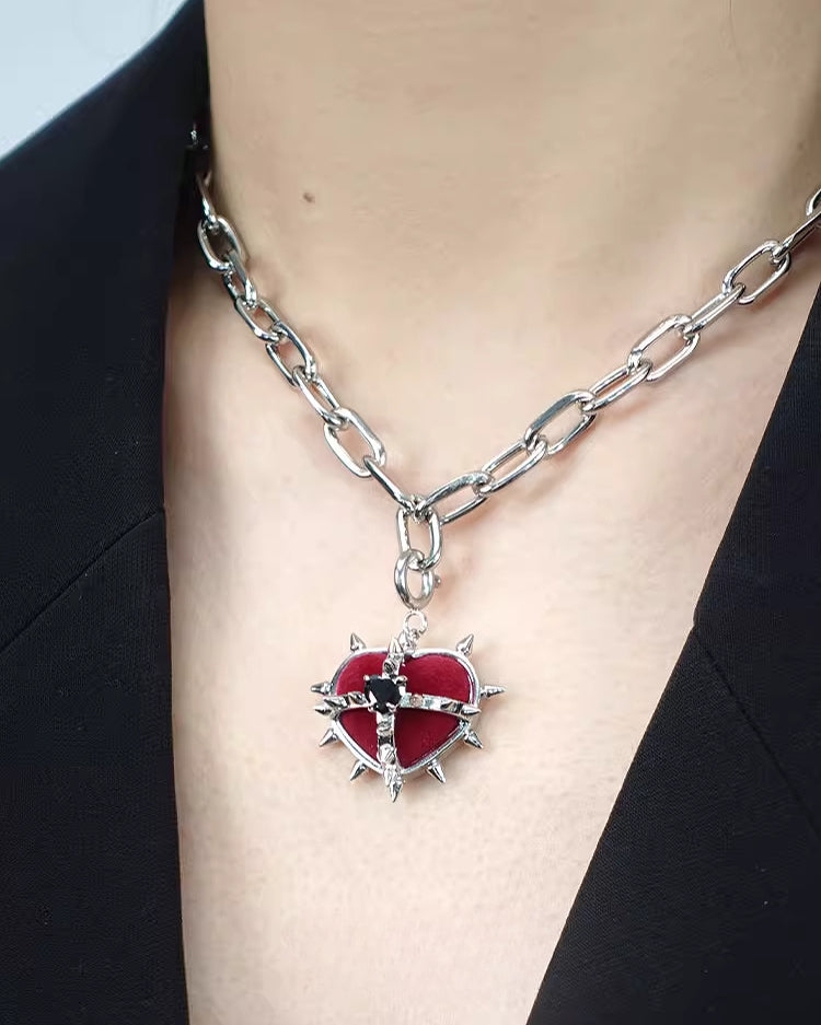 Spiked Heart Necklace